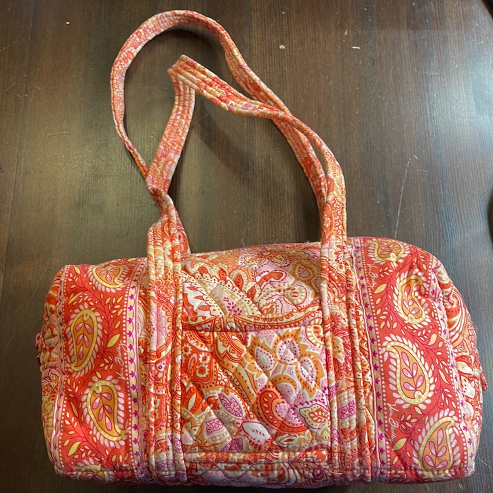 Vera Bradley Sherbet Print Retired Spring 2004 Pink/Orange/Yellow/White Purse
